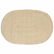 Vloerkleed jute 100x152 cm natuurlijk wit