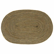 Vloerkleed jute 100x152 cm naturel zwart