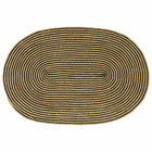 Vloerkleed jute 122x183 cm naturel zwart