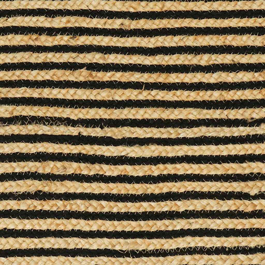 Vloerkleed Natuurlijk En Jute 122 x 183 cm Naturel en zwart