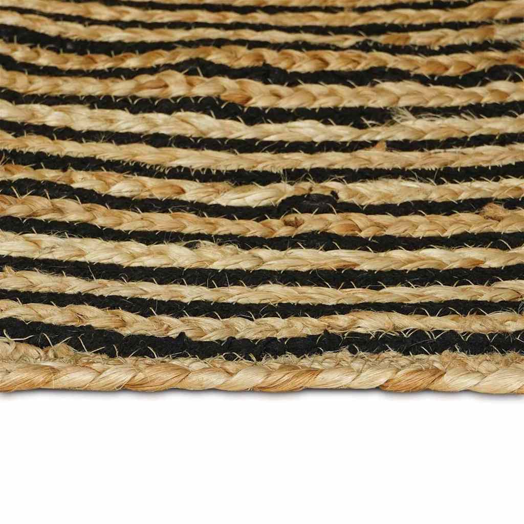 Vloerkleed Natuurlijk En Jute 152 x 245 cm Naturel en zwart