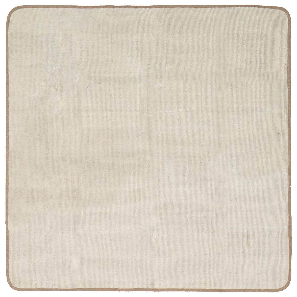 Gebied Tapijt Licht Bruin 120 x 120 cm Jute