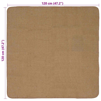 Gebied Tapijt Licht Bruin 120 x 120 cm Jute