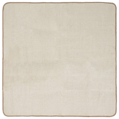Gebied Tapijt Licht Bruin 160 x 160 cm Jute