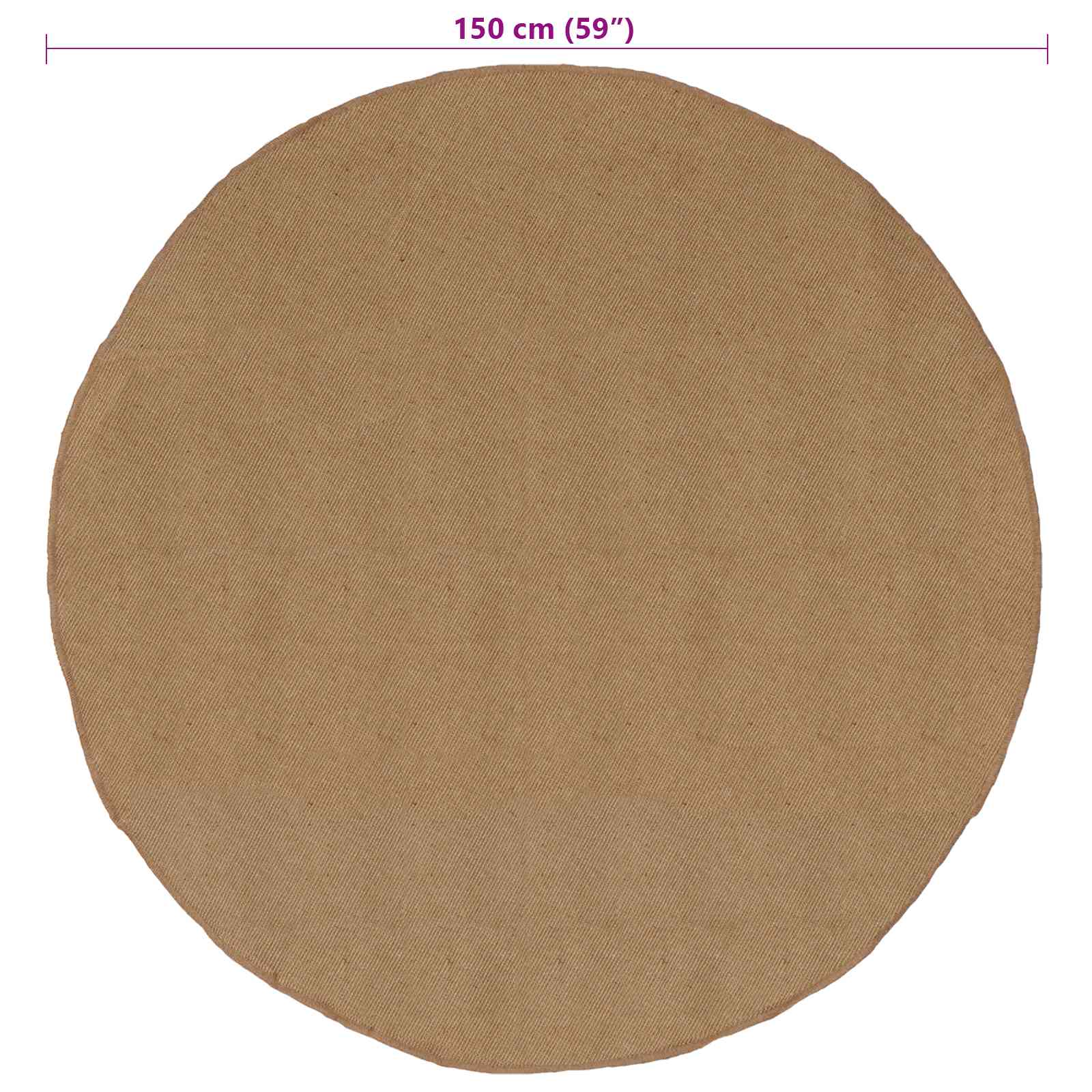 Tapijt Naturel Ø 150 cm Jute