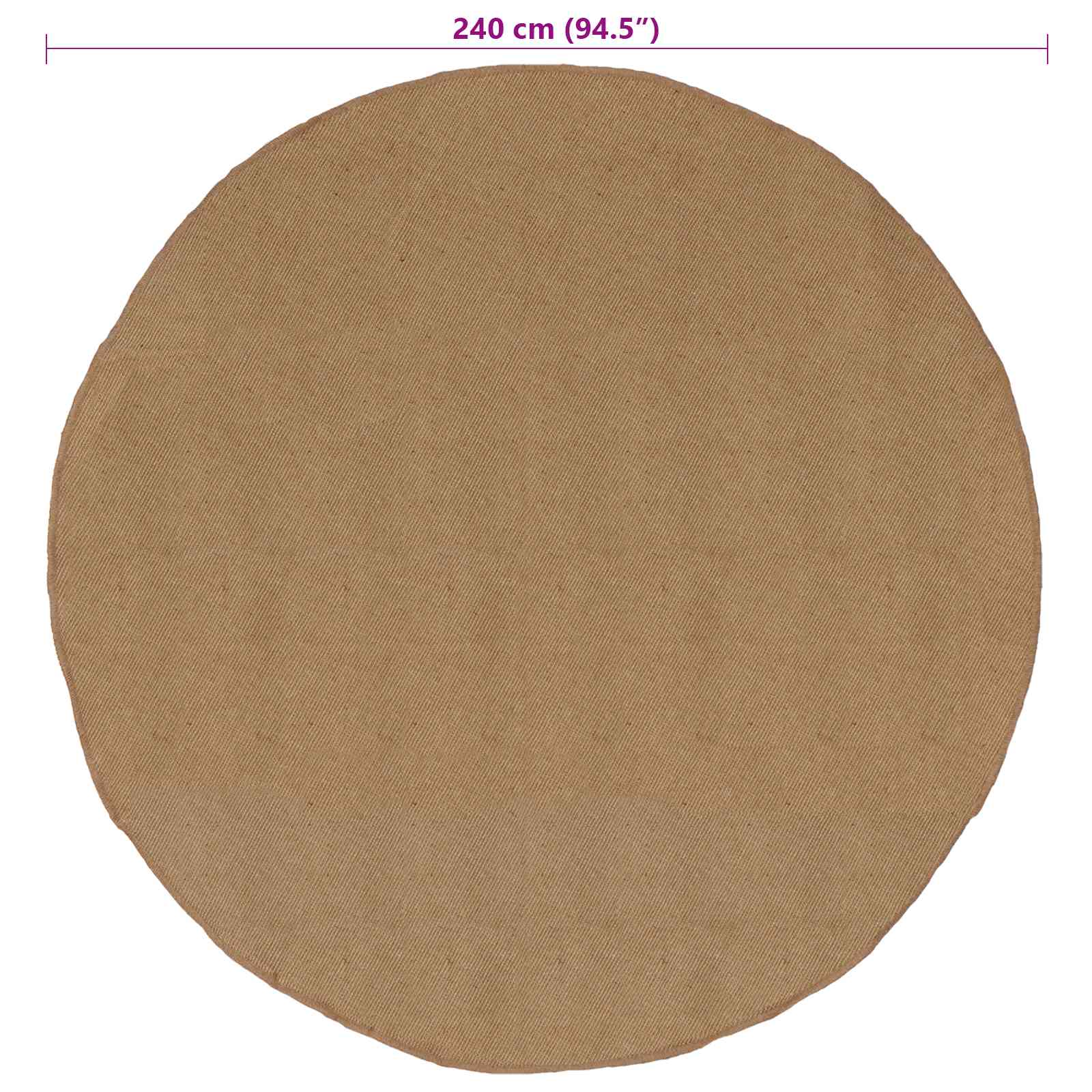 Tapijt Naturel Ø 240 cm Jute