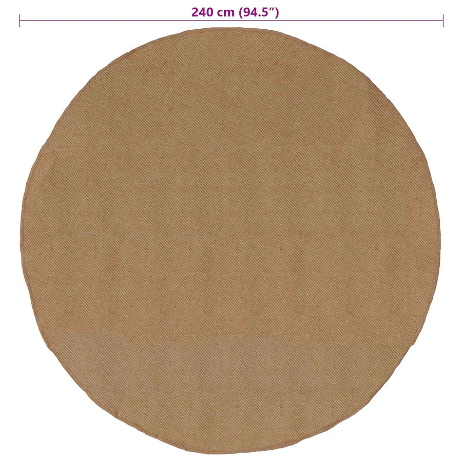Tapijt Naturel Ø 240 cm Jute
