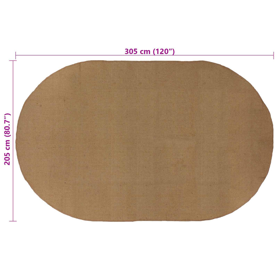 Vloerkleden Rechthoekig Naturel 205 x 305 cm Jute