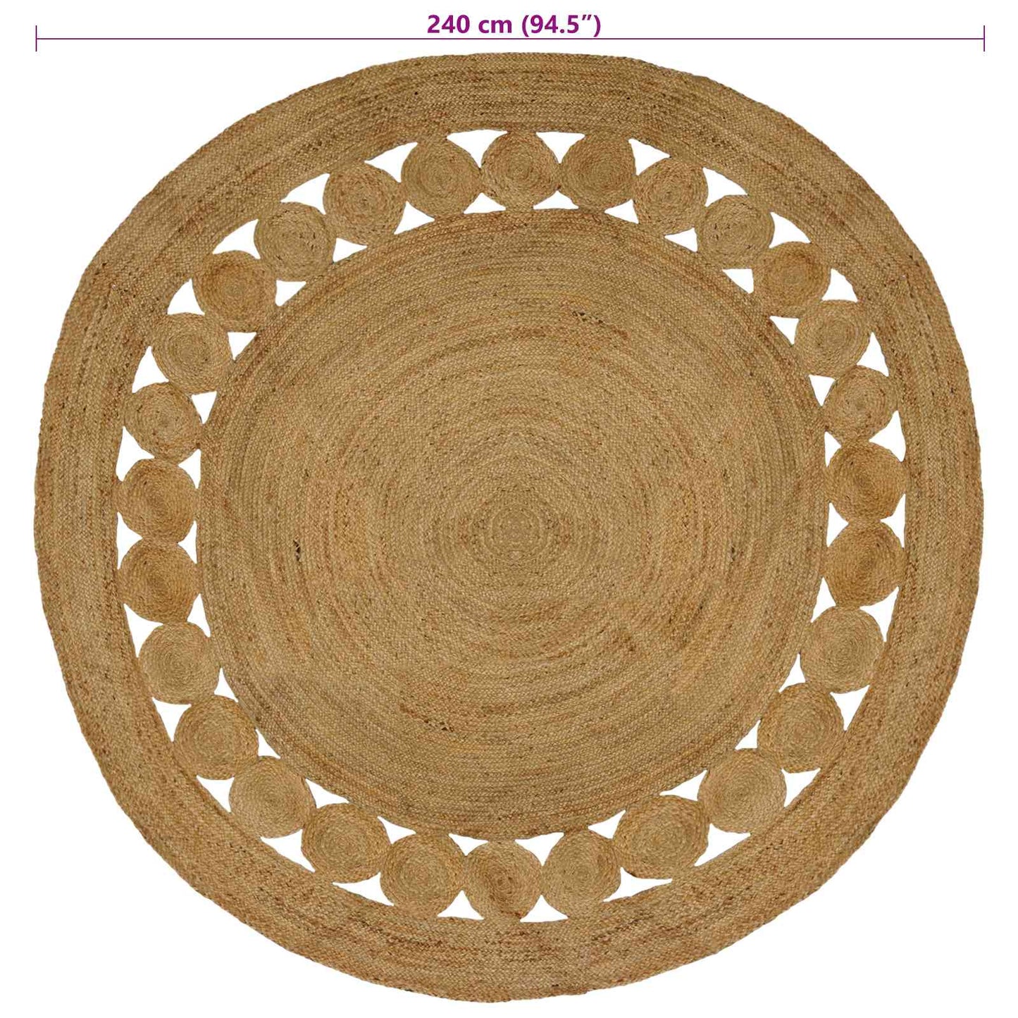 Tapijt Naturel Ø 240 cm Jute