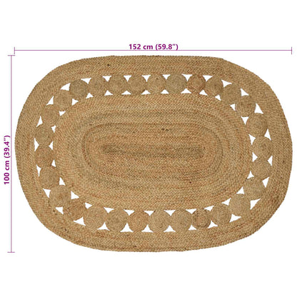 Tapijt Bruin 100 x 152 cm Jute