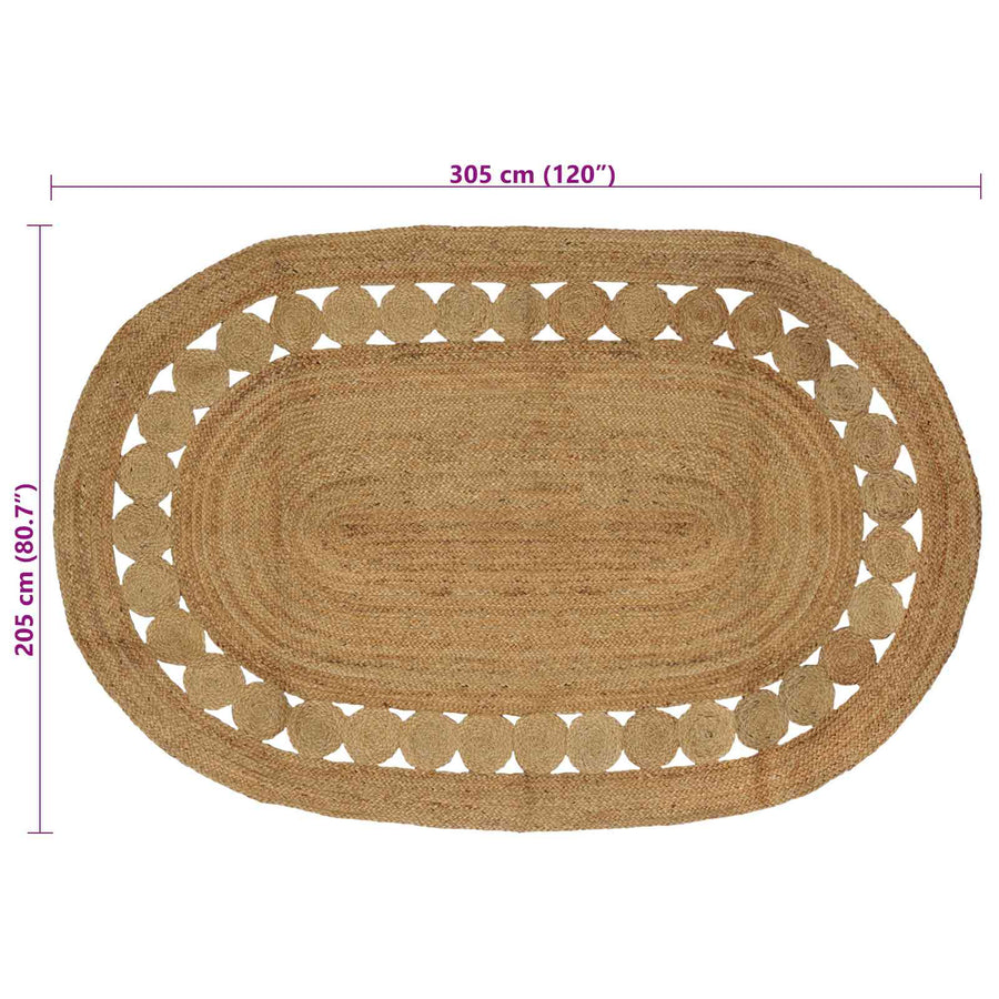 Tapijt Bruin 205 x 305 cm Jute
