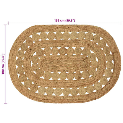 Tapijt Bruin 100 x 152 cm Jute