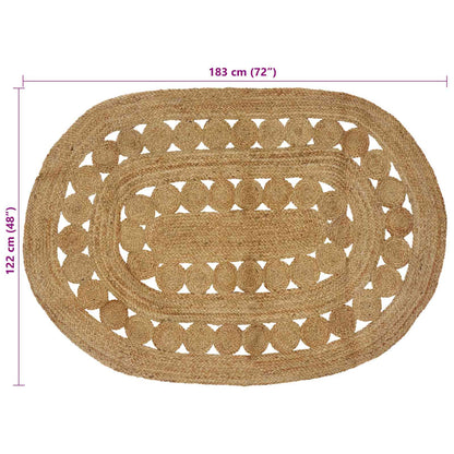 Tapijt Bruin 122 x 183 cm Jute