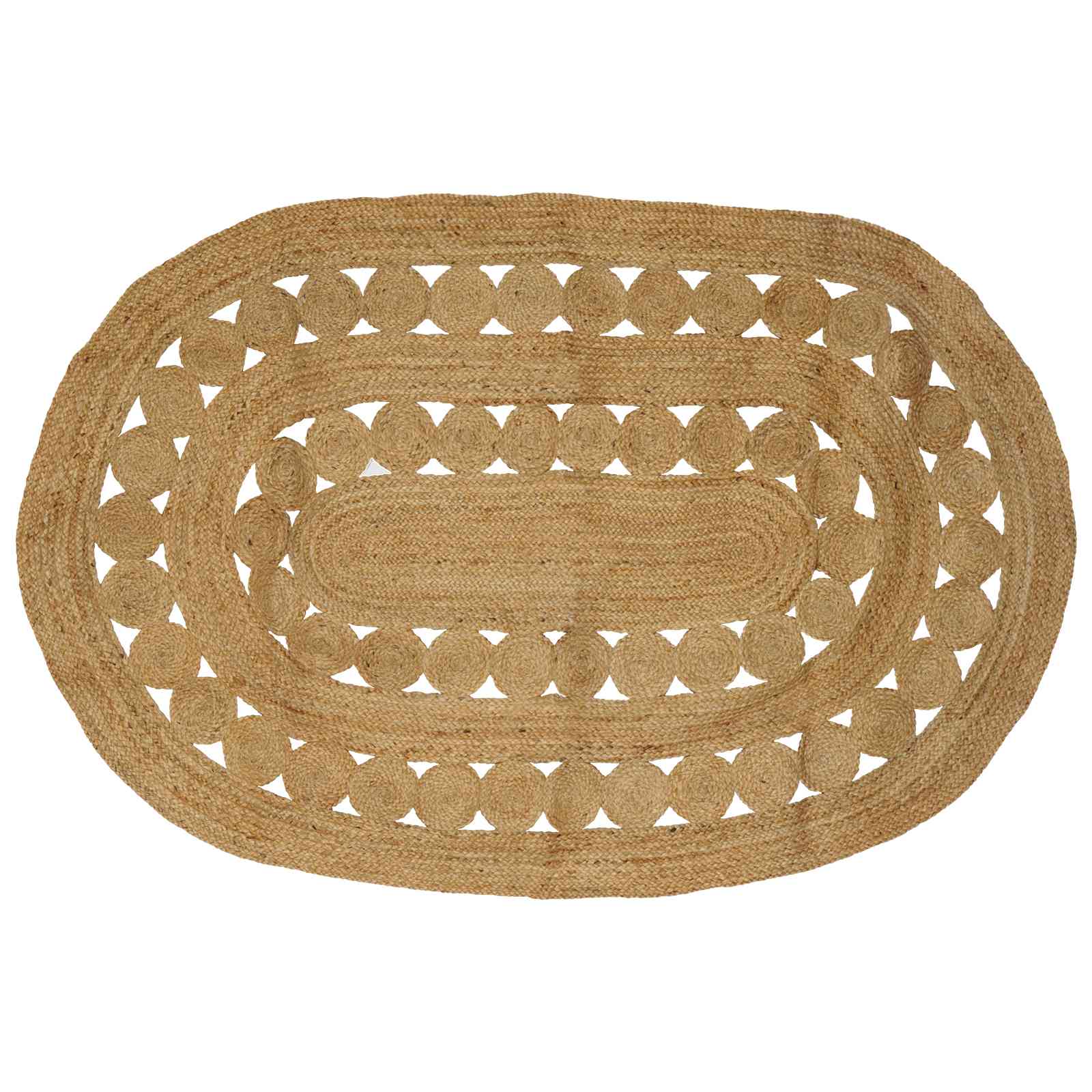 Tapijt Bruin 152 x 245 cm Jute