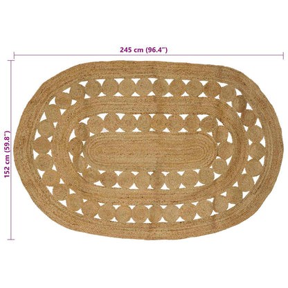 Tapijt Bruin 152 x 245 cm Jute