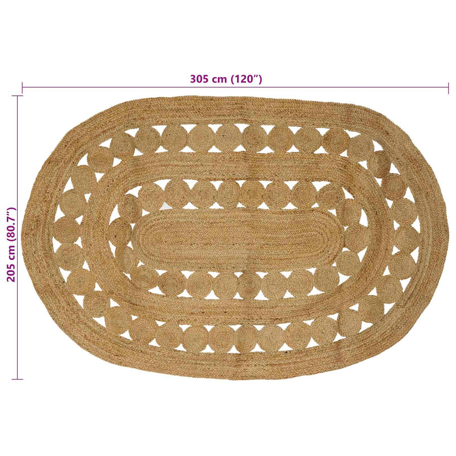 Tapijt Bruin 205 x 305 cm Jute