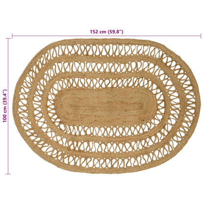 Tapijt Bruin 100 x 152 cm Jute