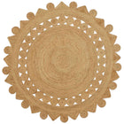 Tapijt rond 240 cm bruin jute