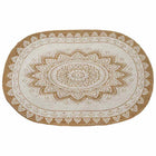 Jute Rug Floral Natural 122 x 183 cm Jute