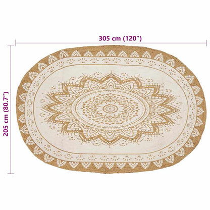 Tapijt Bruin 205 x 305 cm Jute
