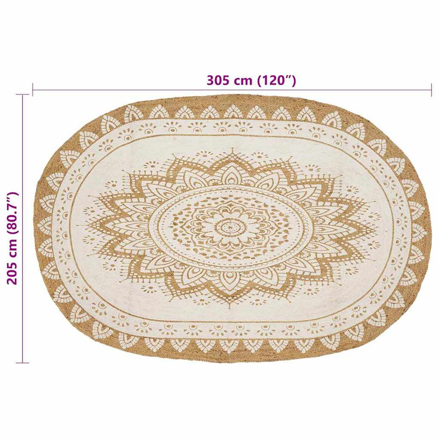 Tapijt Bruin 205 x 305 cm Jute