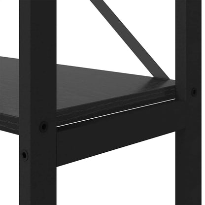Boekenkast Zwart eiken 156 x 25 x 167.5 cm Bewerkt hout