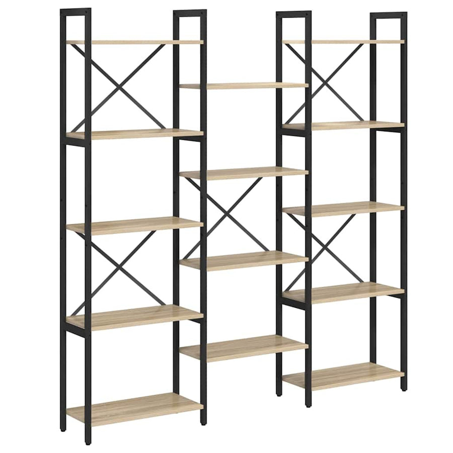 Boekenkast Sonoma eiken 156 x 25 x 167.5 cm Bewerkt hout