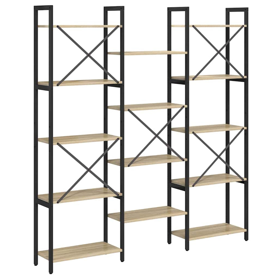 Boekenkast Sonoma eiken 156 x 25 x 167.5 cm Bewerkt hout