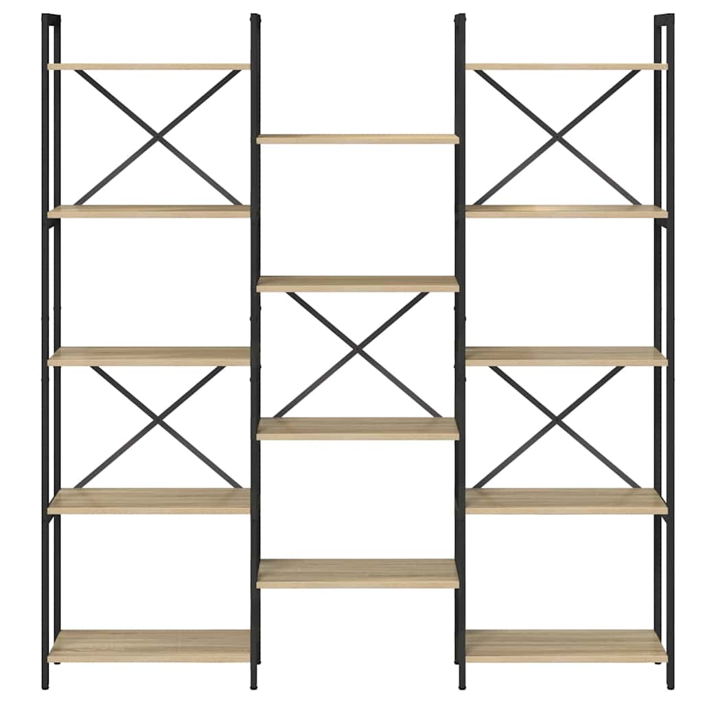 Boekenkast Sonoma eiken 156 x 25 x 167.5 cm Bewerkt hout