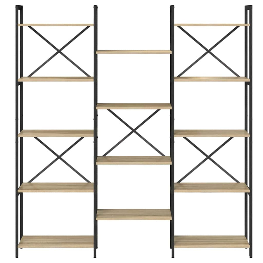 Boekenkast Sonoma eiken 156 x 25 x 167.5 cm Bewerkt hout