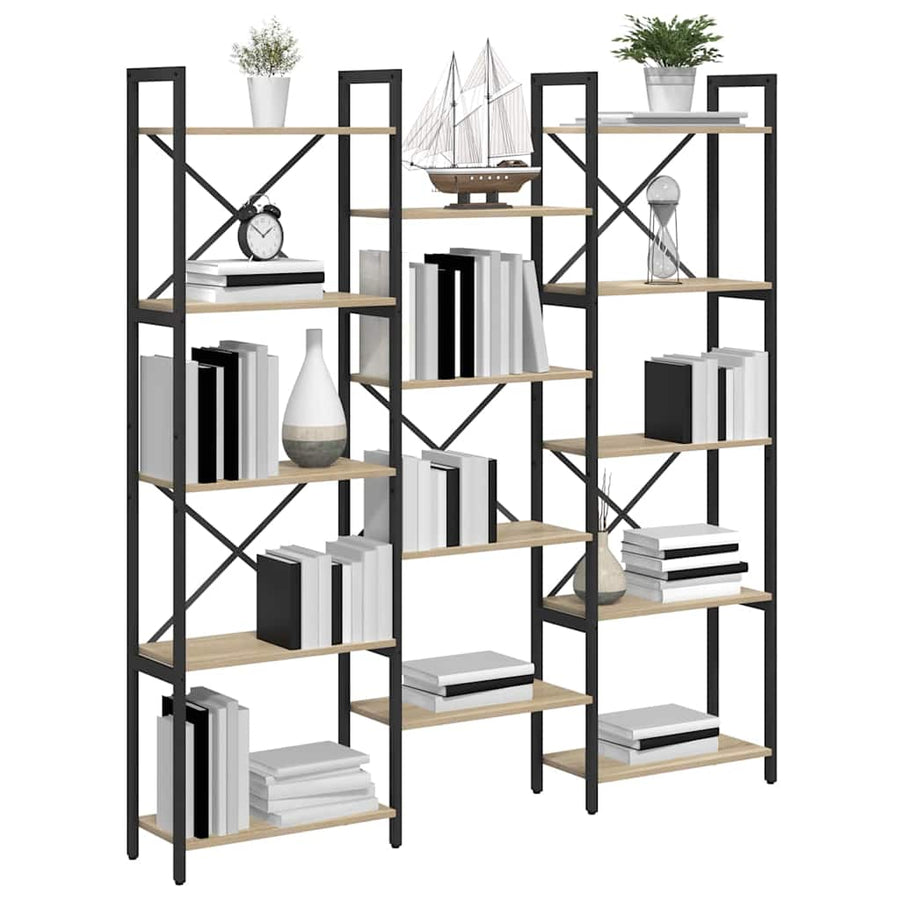 Boekenkast Sonoma eiken 156 x 25 x 167.5 cm Bewerkt hout