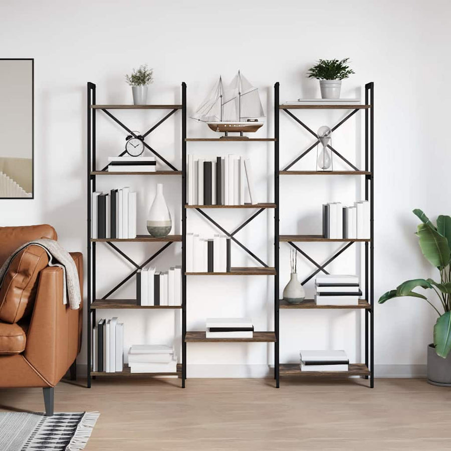 Boekenkast Gerookt eiken 156 x 25 x 167.5 cm Bewerkt hout
