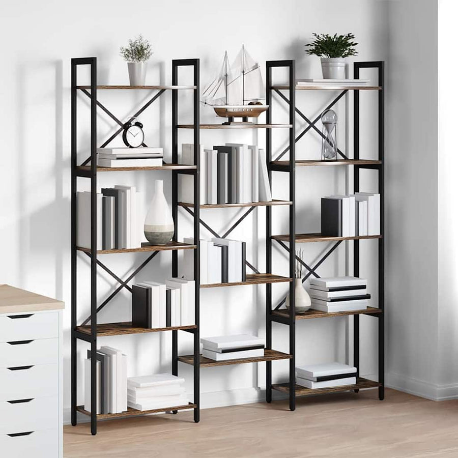 Boekenkast Gerookt eiken 156 x 25 x 167.5 cm Bewerkt hout