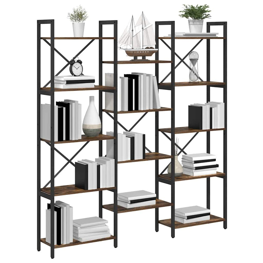 Boekenkast Gerookt eiken 156 x 25 x 167.5 cm Bewerkt hout