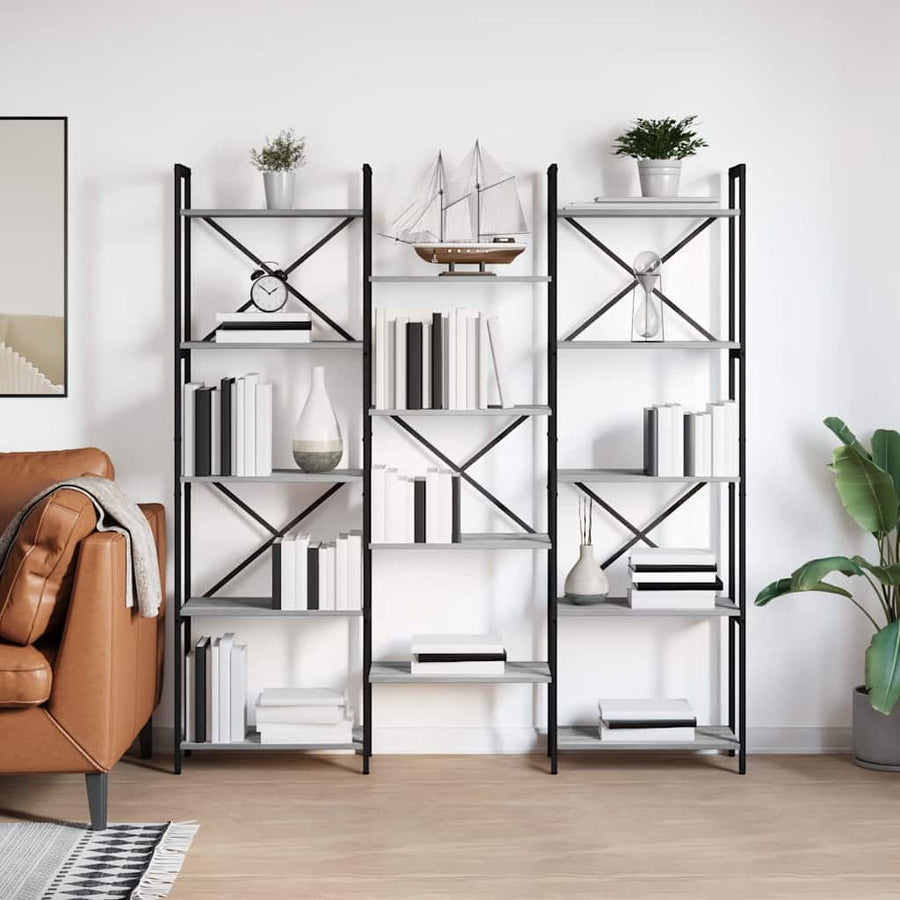 Boekenkast Grijs sonoma 156 x 25 x 167.5 cm Bewerkt hout