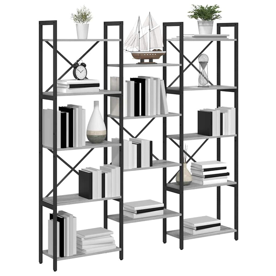 Boekenkast Grijs sonoma 156 x 25 x 167.5 cm Bewerkt hout
