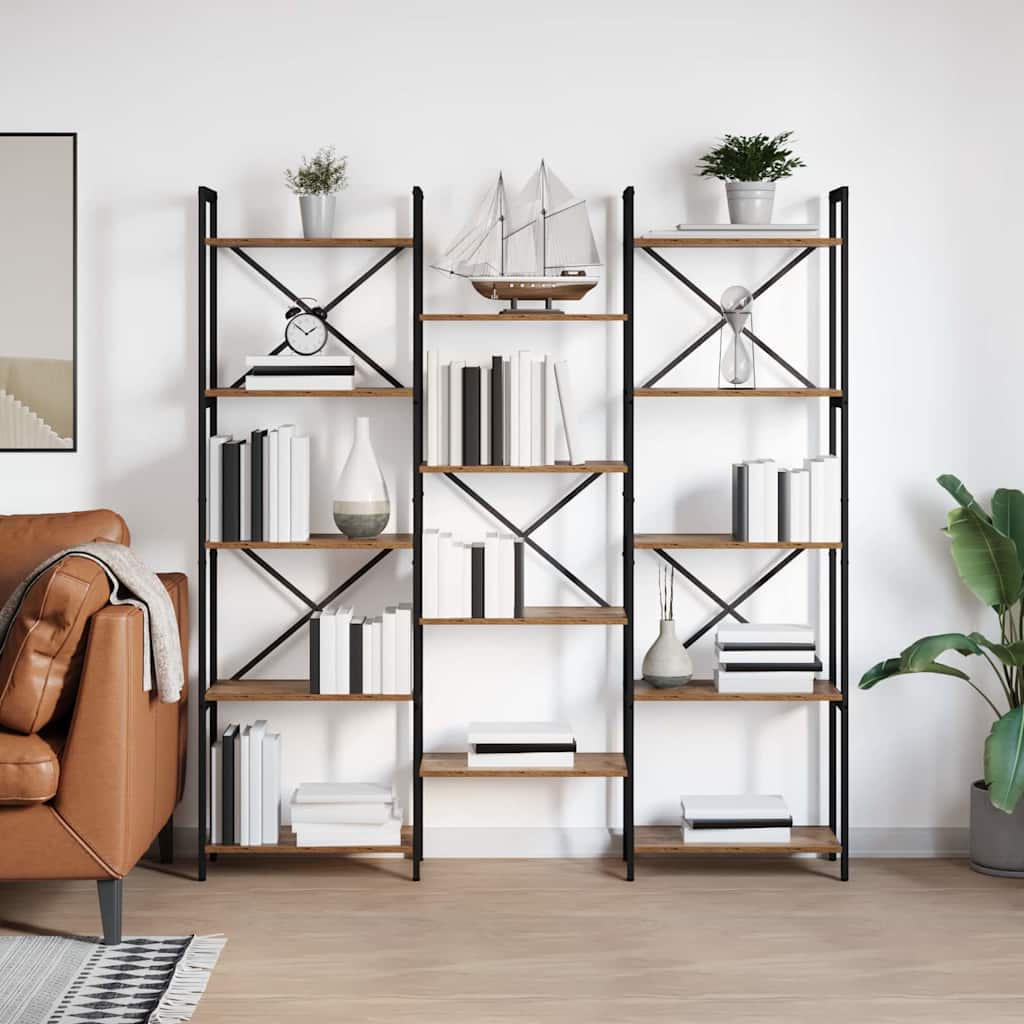 Boekenkast Oud hout 156 x 25 x 167.5 cm Bewerkt hout
