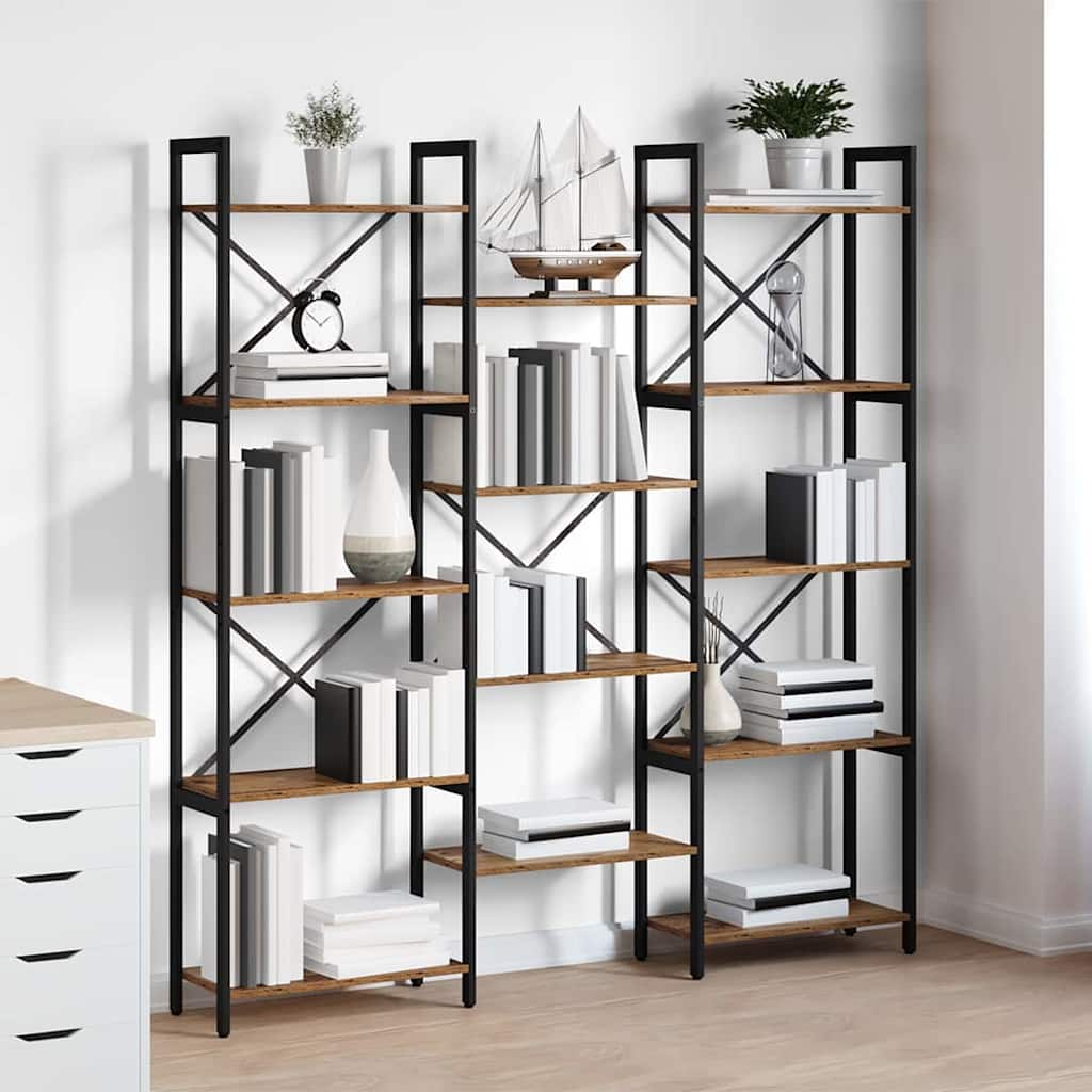 Boekenkast Oud hout 156 x 25 x 167.5 cm Bewerkt hout