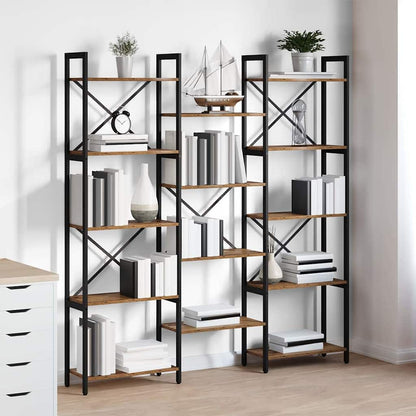 Boekenkast Oud hout 156 x 25 x 167.5 cm Bewerkt hout