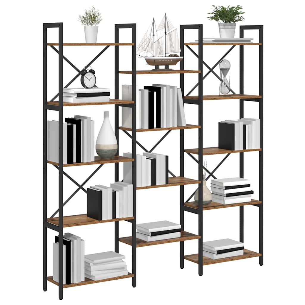 Boekenkast Oud hout 156 x 25 x 167.5 cm Bewerkt hout