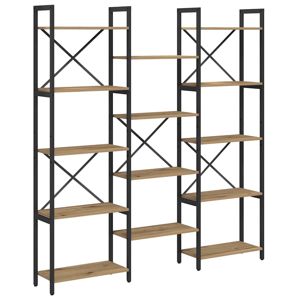 Boekenkast artisanaal eikenkleurig 156 x 25 x 167.5 cm
