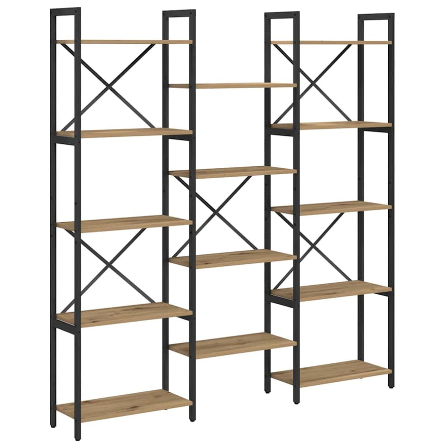 Boekenkast artisanaal eikenkleurig 156 x 25 x 167.5 cm