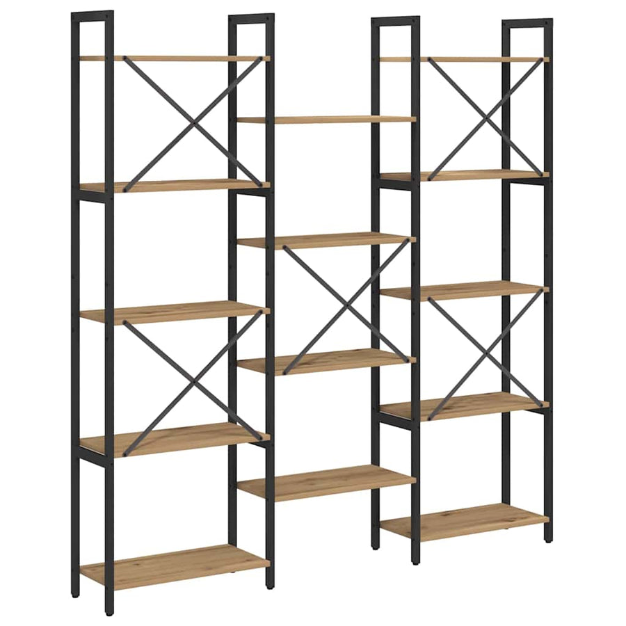 Boekenkast artisanaal eikenkleurig 156 x 25 x 167.5 cm