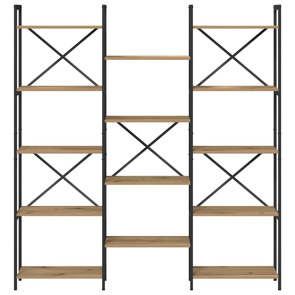 Boekenkast artisanaal eikenkleurig 156 x 25 x 167.5 cm