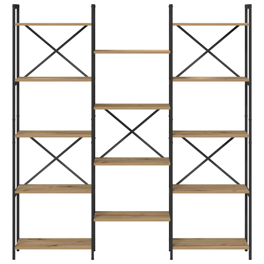 Boekenkast artisanaal eikenkleurig 156 x 25 x 167.5 cm