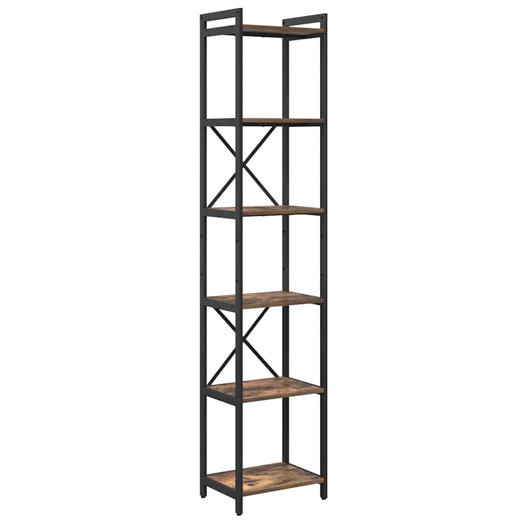 Boekenkast Gerookt eiken 40 x 30 x 188 cm Bewerkt hout