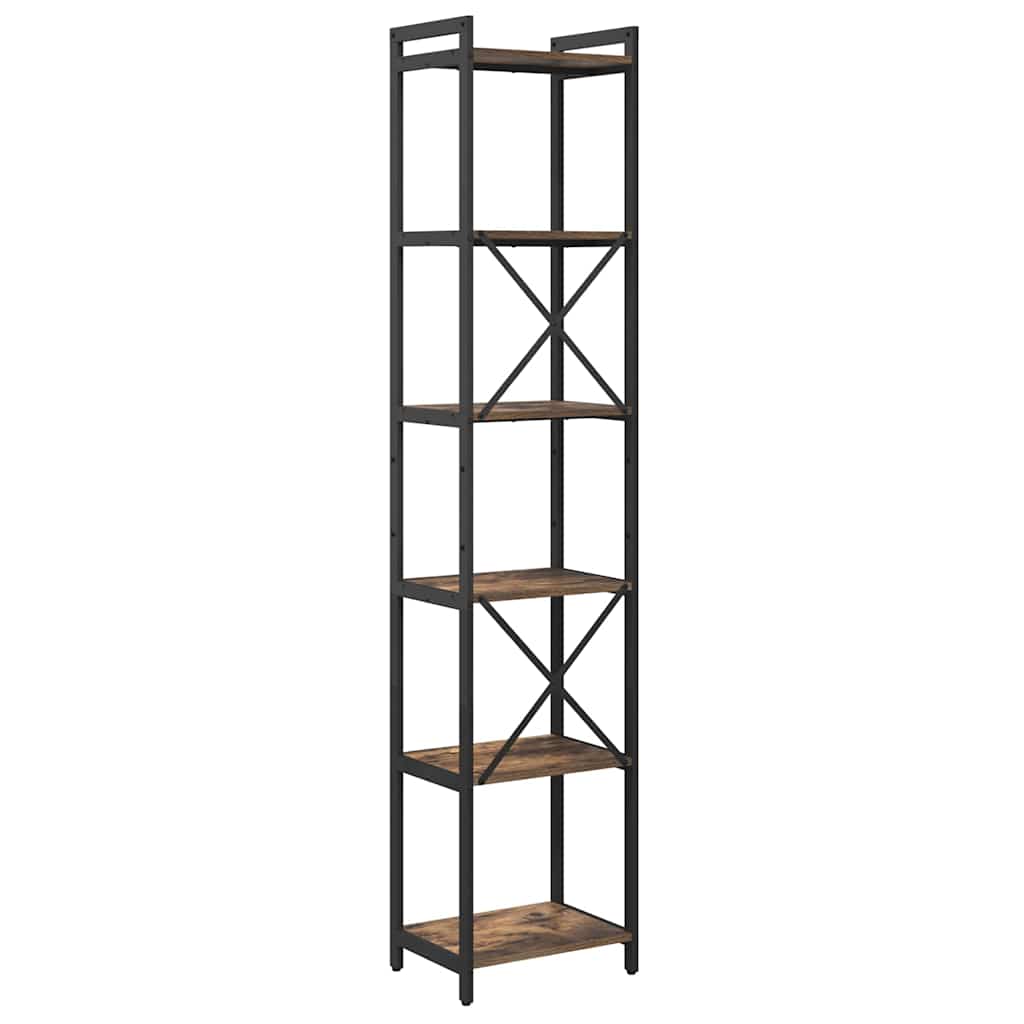 Boekenkast Gerookt eiken 40 x 30 x 188 cm Bewerkt hout