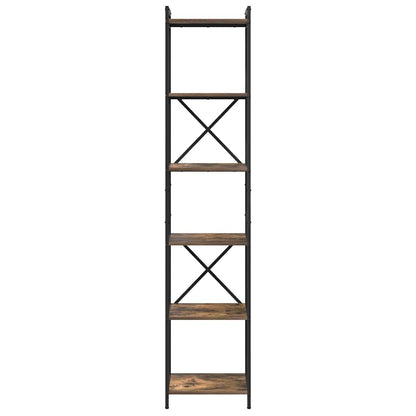 Boekenkast Gerookt eiken 40 x 30 x 188 cm Bewerkt hout