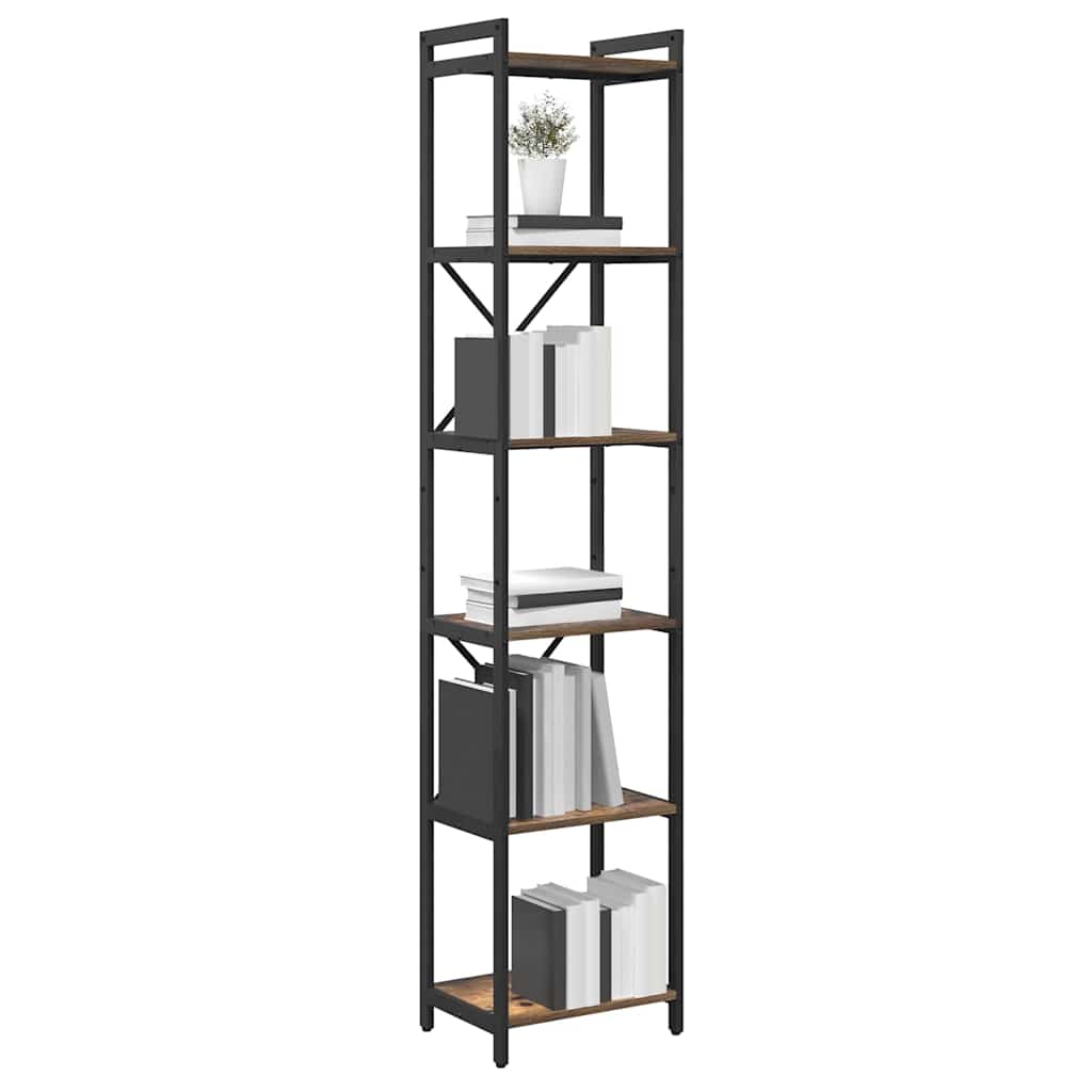 Boekenkast Gerookt eiken 40 x 30 x 188 cm Bewerkt hout