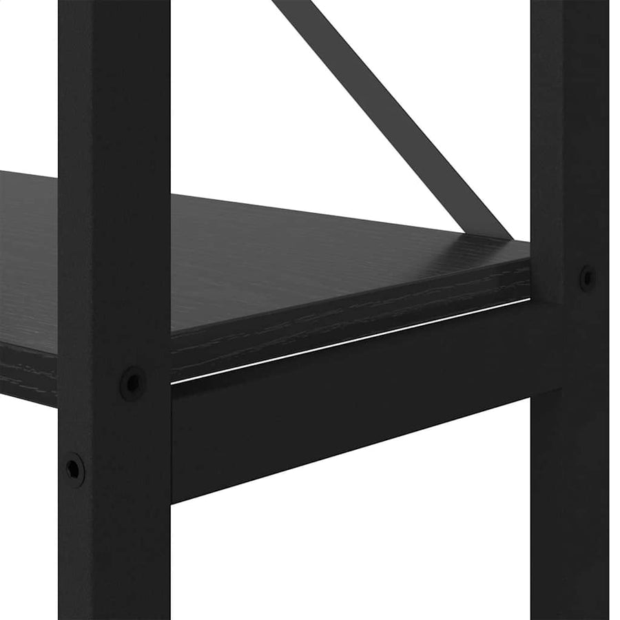 Boekenkast Zwart eiken 40 x 30 x 153 cm Bewerkt hout